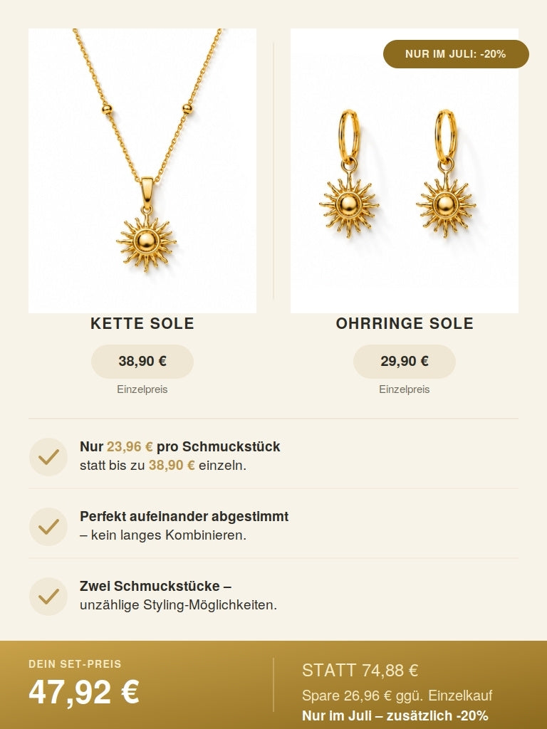 Schmuckset Solas Due – Kette & Ohrringe